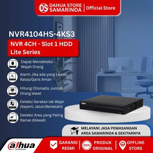 NVR CCTV DAHUA DHI-NVR4104HS-4KS3 NVR 4CH 4K up to 8MP 1 hdd slot