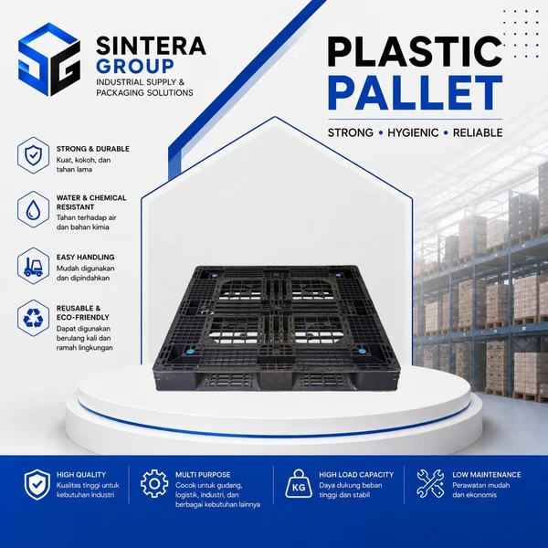 SINTERA PLASTIC - Palet Plastik 114x114x12cm - Bekas