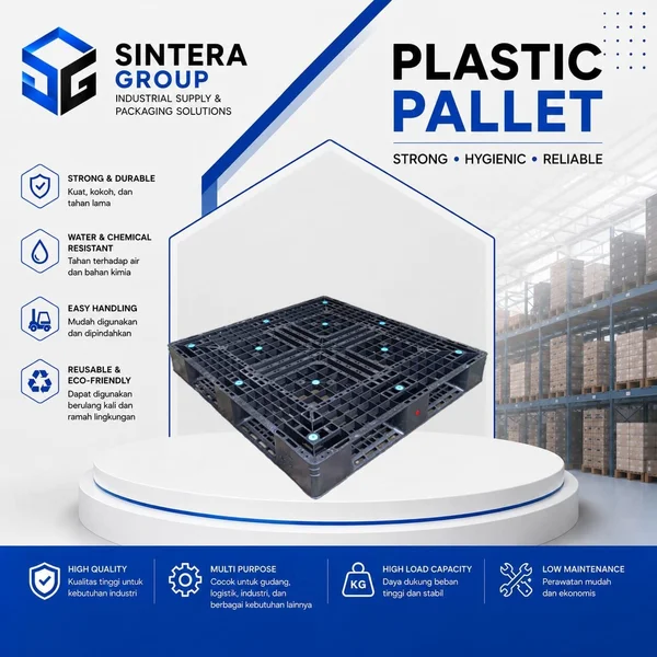 SINTERA PLASTIC - Palet Plastik 120x110x15cm - Bekas