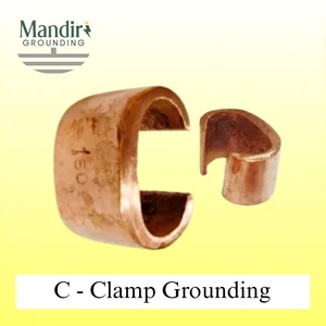 Clamp Grounding C Tembaga untuk Koneksi Kabel Grounding