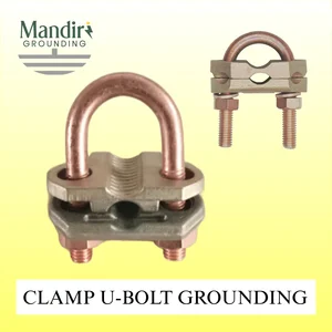Clamp Grounding U-Bolt untuk Sambungan Kabel dan Konduktor