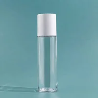 Botol Toner / Serum Plastik PET bening Tutup Putih/100ml