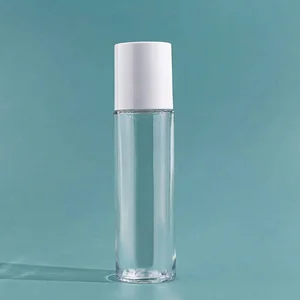 Botol Toner / Serum Plastik PET bening Tutup Putih/100ml