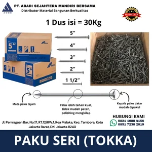 Paku TOKKA Seri Kepala Datar Kemasan Dus 30 kg