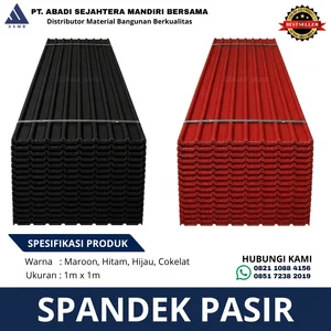 Atap Spandek Pasir Peredam Panas Panjang 3m 4m 5m 6m