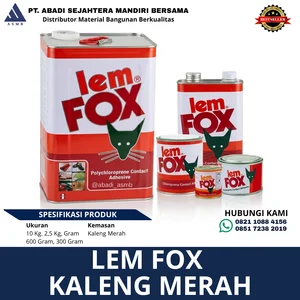Lem Kuning Fox Kaleng Merah Polychloroprene Contact Adhesive