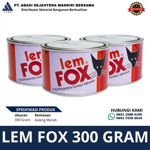 Lem Kuning Fox Kaleng Merah 300 Gram Contact Adhesive