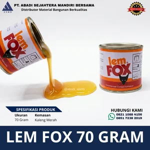 Lem Kuning Fox Kaleng Merah 70 Gram Contact Adhesive