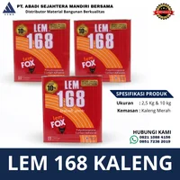 Lem Kuning Fox 168 Kaleng Merah Perekat Kontak HPL Kayu Leather