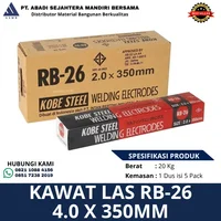 Kawat Las Kobe Steel Kobelco RB-26 4.0x350mm Dus 20kg