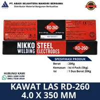 Kawat Las Nikko Steel RD-260 4.0 x 350 mm 5kg