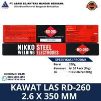 Kawat Las Nikko Steel RD-260 2.6 x 350 mm 1kg