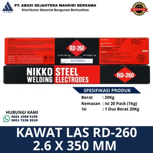 Kawat Las Nikko Steel RD-260 2.6 x 350 mm 1kg