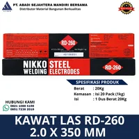 Kawat Las Nikko Steel RD-260 2.0 x 350 mm 1kg