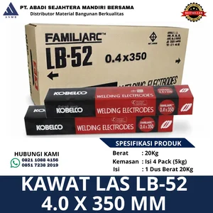 KOBELCO FAMILIARC Kawat Las LB-52 4.0 x 350 mm 5kg