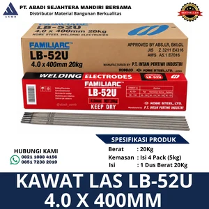 KOBELCO FAMILIARC Kawat Las LB-52U 4.0 x 400 mm 5kg