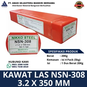 Kawat Las Nikko Steel NSN-308 3.2 x 350 mm 5kg