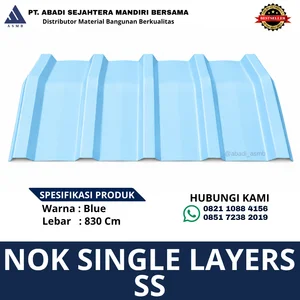 Nok Atap UPVC Single Layer 830 SS Biru