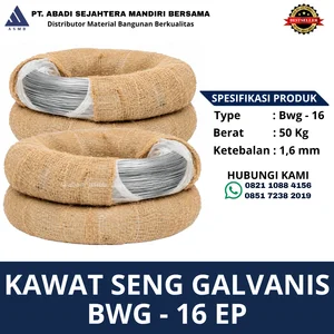 Kawat Seng Galvanis ASMB BWG 16 EP 50Kg