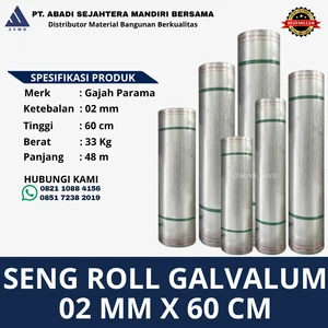 Galvalume Sheet Roll Gajah Parama 02 mm 60 cm