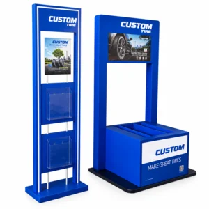 Tire Display Stand with Brochure Holder