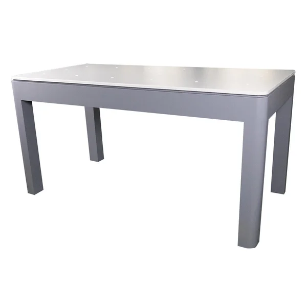 Custom Modern Wooden Retail Shop Product Display Showcase Counter Smartphone Experience Table with Built-in Cable Management