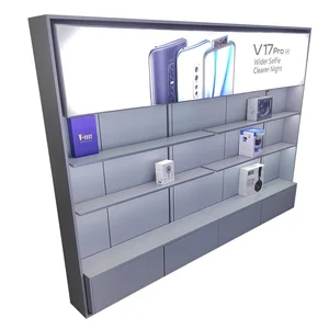Custom Wall Display Cabinet – Mobile Accessories Retail Showcase
