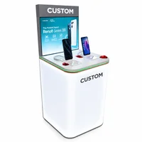 Brand Custom Floor Standing Mobile Phone Display Showcase Table LED Light Box