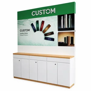 Custom  Retail Display Showcase Cabinet with LED Backlit Panel