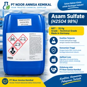 Asam Sulfat H₂SO₄ 98% – Bahan Kimia Industri Kemasan 35 Kg
