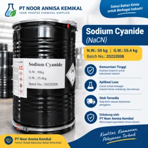 Sodium Cyanide (NaCN) 98% – Natrium Sianida Industri Kemasan Drum 50 Kg