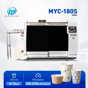 Mingyuan MYC-180S 14 Servo 4-16oz Mesin Pembuat Paper Cup berkecepatan tinggi 160–210 buah/menit