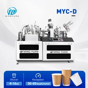 Mingyuan MYC-D Mesin Pembuat Sarung Gelas Kertas Dua Lapis Otomatis 4-16 oz Mesin Pembuat Paper Cup