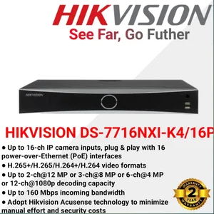 NVR HIKVISION DS-7716NXI-K4/16P - TANPA HDD