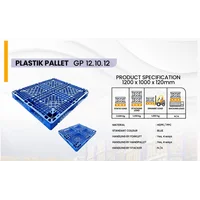 Pallet Plastik GP 12.10.12 Berdimensi 1200 x 1000 x 120 mm Warna Biru