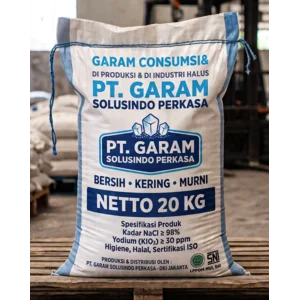 Garam kasar 50 kg kapasitas 10 Ton NaCL 75 % garam industri