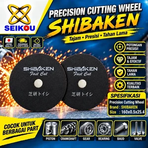 Cutting Wheel (Batu Gerinda Potong) SHIBAKEN 160x0.5x25.4 Brand Japan Murah Tajam Awet