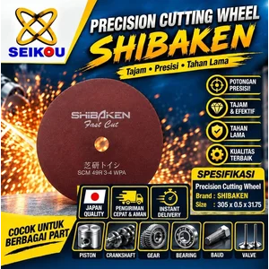 Cutting Wheel (Batu Gerinda Potong) SHIBAKEN 305x0.5x31.75 Brand Japan Murah Tajam Awet