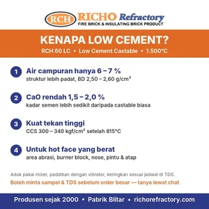 Castable Low Cement RCH 60 LC Semen Tahan Api 25 kg
