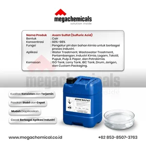 Asam Sulfat (60%–98%) Liquid Industrial Grade