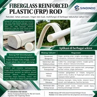 FIBERGLASS ROD BATANG FIBERGLASS FRP SOLID ELASTIS (BISA CUSTOM SIZE) untuk keperluan pertanian-tenda-payung-dll