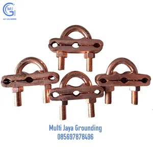 Clamp U-bolt 3 jalur bahan Tembaga ukuran  50-70 mm