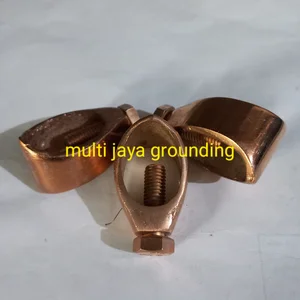 Clamp Grounding klem Cincin Ukuran 3/4 Bahan Lapis Tembaga