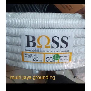 Flexible conduit 25mm merk (boss) putih 50 meter