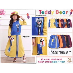 Setelan muslim anak teddy bear 4029-1207 (uk 4-6)