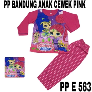 Baju Tidur Bandung PP E 563 pink cewek uk 4-6