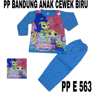 Baju Tidur Bandung PP E 563 biru cewek uk 4-6