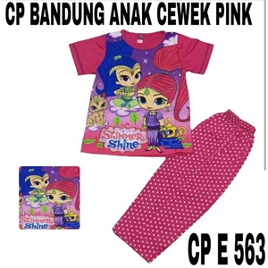 Baju Tidur anak bandung pink CP E 563(uk 8-12)