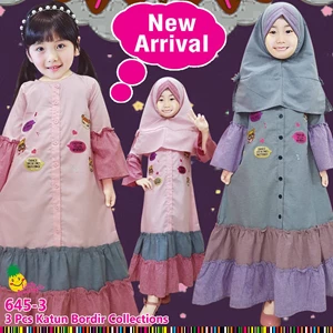 Baju Muslim Anak gamis little pineapple 645-3