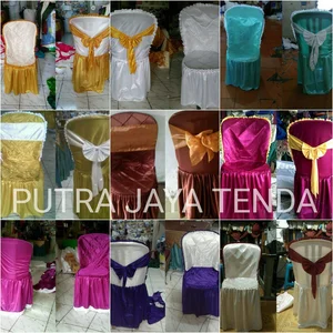 DEKORASI SARUNG KURSI  Bahan Satin